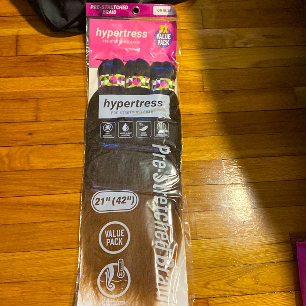 Hypertress pre-stretched braiding hair